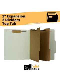 The File King Letter Size Classification Folders 10 Pack Light Green 2Inch Expansion Made In Usa  - Image 3