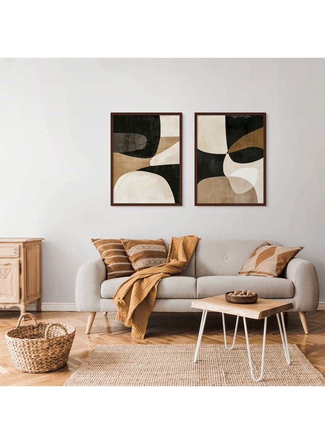 آرت دیکور  ديكور فني، طباعة بورتريه فنية جميلة مؤطرة، فن جداري تجريدي حديث، مطبوعات تجريدية بسيطة، ديكور جداري لغرفة المعيشة أو غرفة النوم أو المكتب أو ديكور المنزل - Image 3