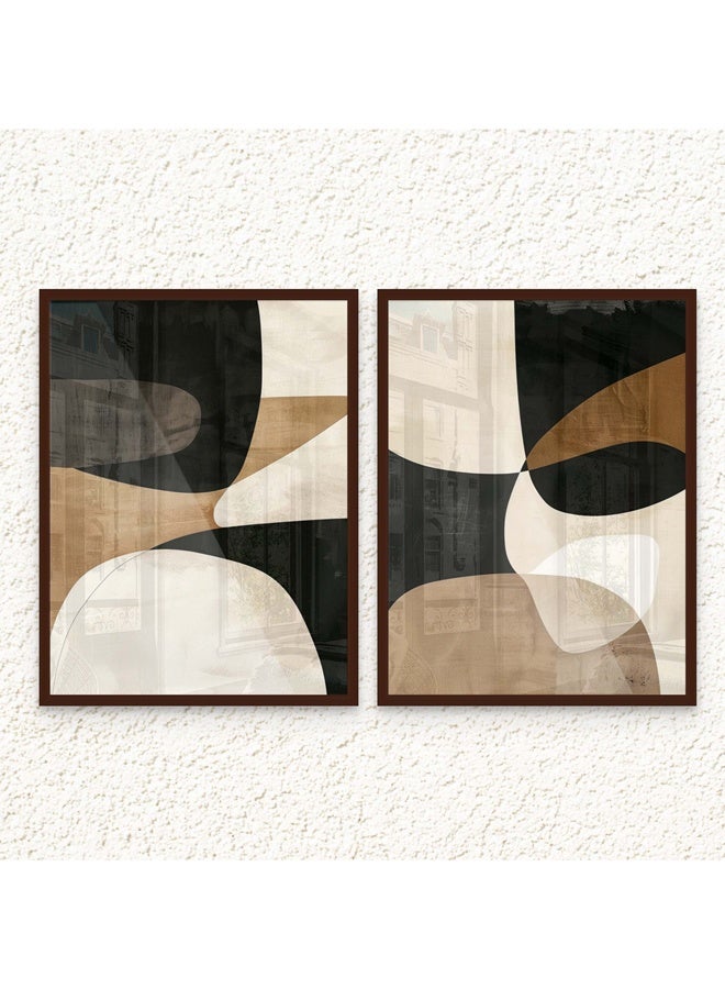 آرت دیکور  ديكور فني، طباعة بورتريه فنية جميلة مؤطرة، فن جداري تجريدي حديث، مطبوعات تجريدية بسيطة، ديكور جداري لغرفة المعيشة أو غرفة النوم أو المكتب أو ديكور المنزل - Image 1