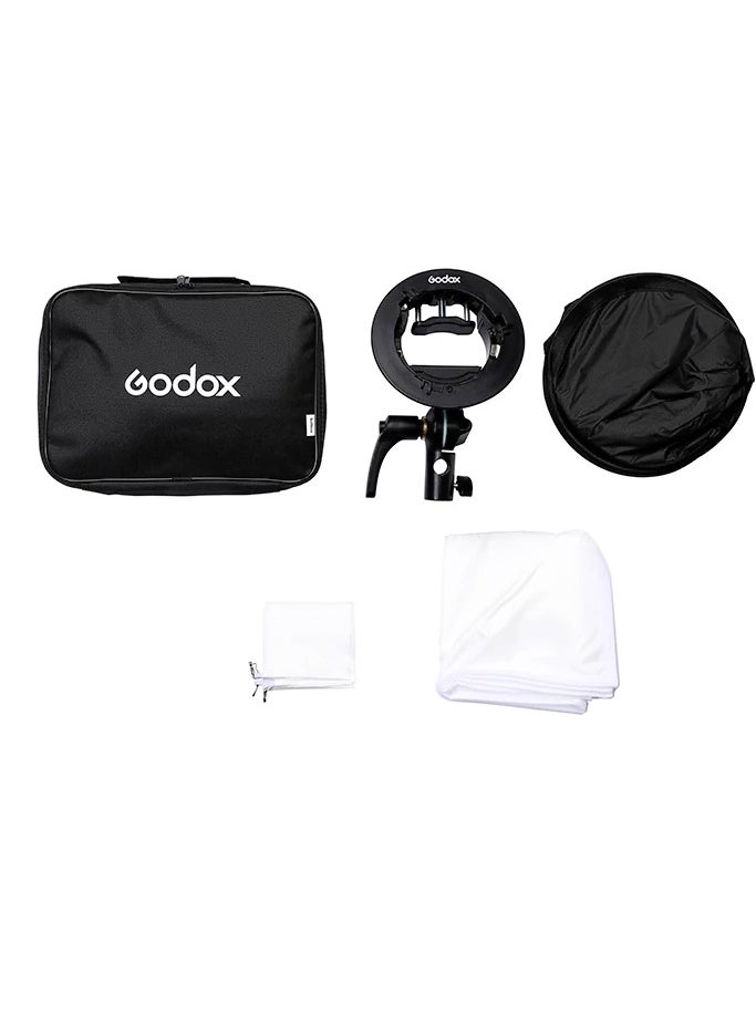Godox - S2 Speedlite Bracket With Softbox - 80x80cm - Image 1