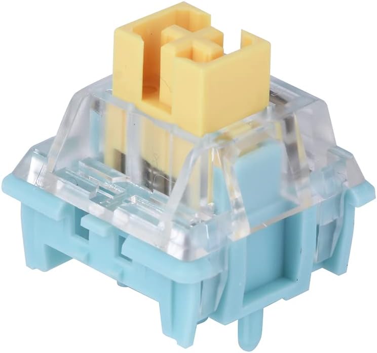EPOMAKER Silent Mechanical Keyboard Switches Set - 35 Pieces Factory Pre-Lubed, 5-Pin Linear/Tactile Switches for Custom Mechanical Keyboards (Sea Salt(Linear Silent)) - Image 1