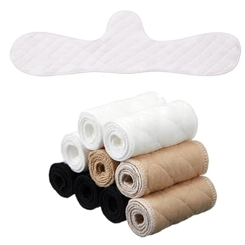 Boyiee 9 Pcs Cotton Bra Liners 3 Layer Reusable Washable Under Breast Sweat Absorber Pads for Woman(White, Nude, Black) - Image 1