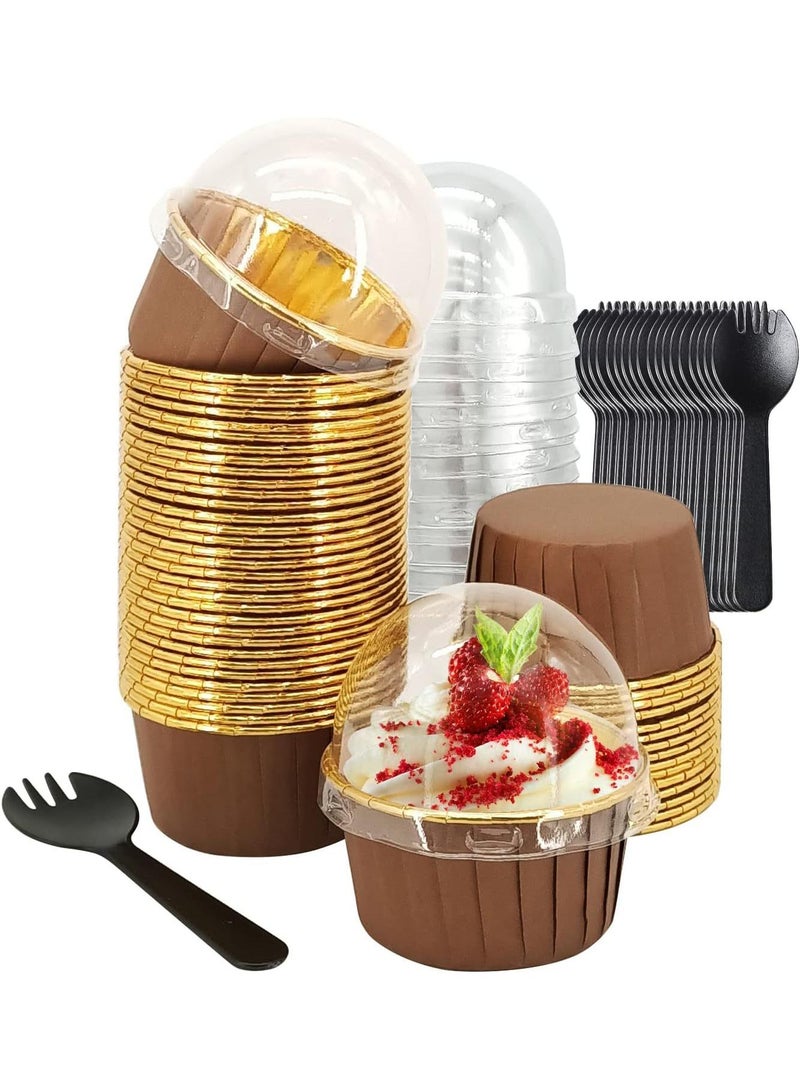 Bluejw 150-Piece Cake Baking Paper Cup Set Capped Rolled Edge Cake Cup And Muffin Cup - Image 1