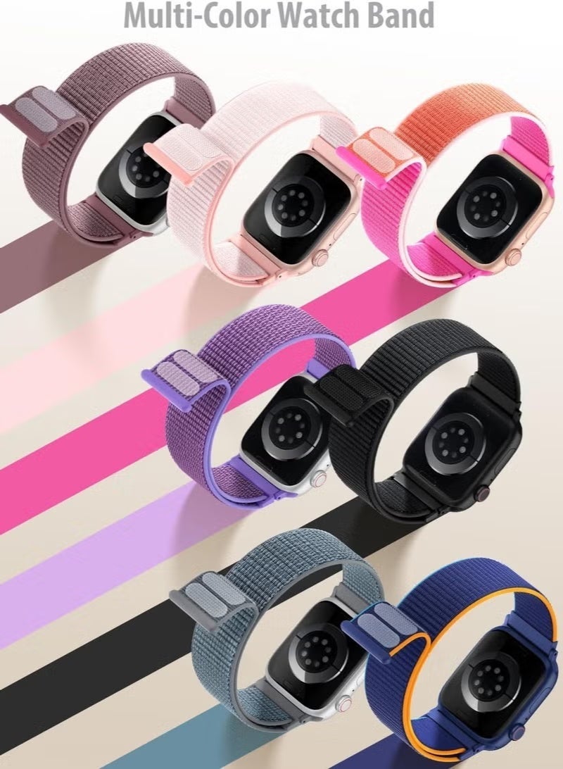 DeHuCg Nylon Loop Sport Band Compatible with Apple Watch Bands 44mm 45mm 46mm 49mm 42mm for Women Men, iWatch Wrist Straps for Ultra 3 2, Se, Series 11 10 9 8 7, Breathable, Soft Band Ideal for Outdoor - Image 2