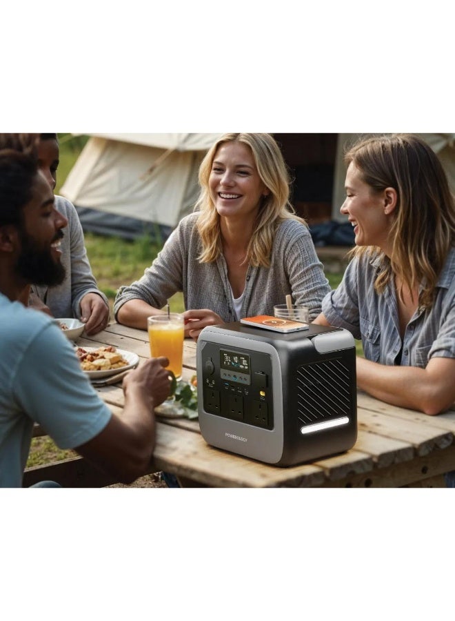 باورولوجي محطة الطاقة المحمولة باورولوجي باتر III بقدرة 1200 واط، مزودة ببطارية احتياطية (UPS) بسعة 945 واط ساعة، مع إمكانية الشحن بالطاقة الشمسية والشحن اللاسلكي. - Image 4