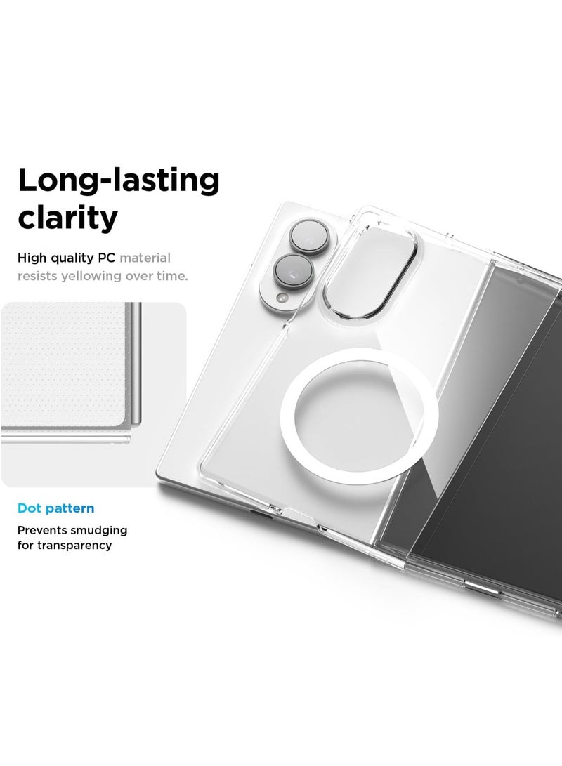 TEMPO Transparent Magnetic Case for Samsung Galaxy Z Fold 8 Cellphone, Compatible with Magsafe Wireless Charger Hard PC Clear Crystal Cover,Slim Fit, Shockproof - Image 4