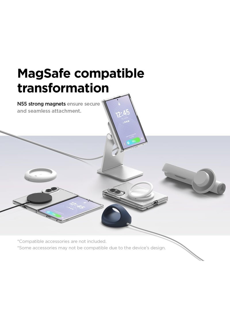 TEMPO Transparent Magnetic Case for Samsung Galaxy Z Fold 8 Cellphone, Compatible with Magsafe Wireless Charger Hard PC Clear Crystal Cover,Slim Fit, Shockproof - Image 3