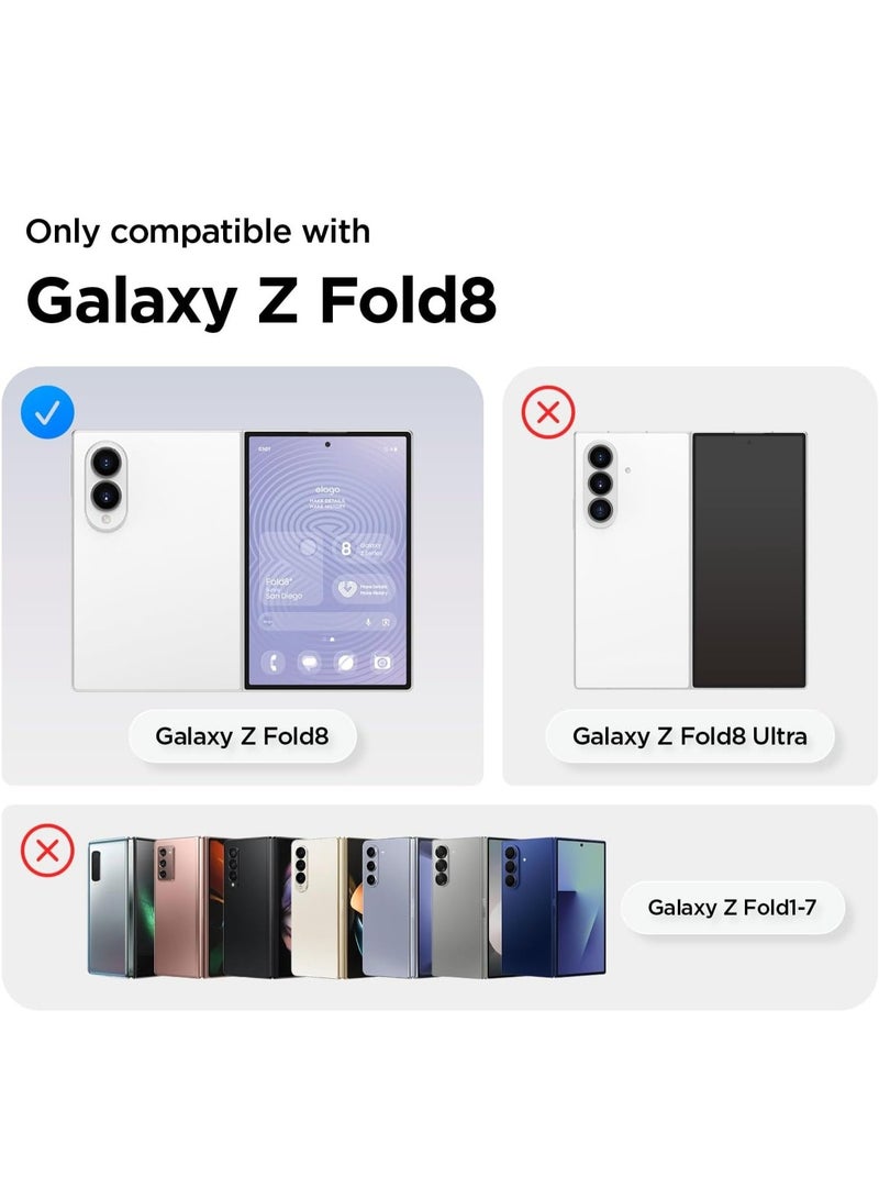 TEMPO Transparent Magnetic Case for Samsung Galaxy Z Fold 8 Cellphone, Compatible with Magsafe Wireless Charger Hard PC Clear Crystal Cover,Slim Fit, Shockproof - Image 2