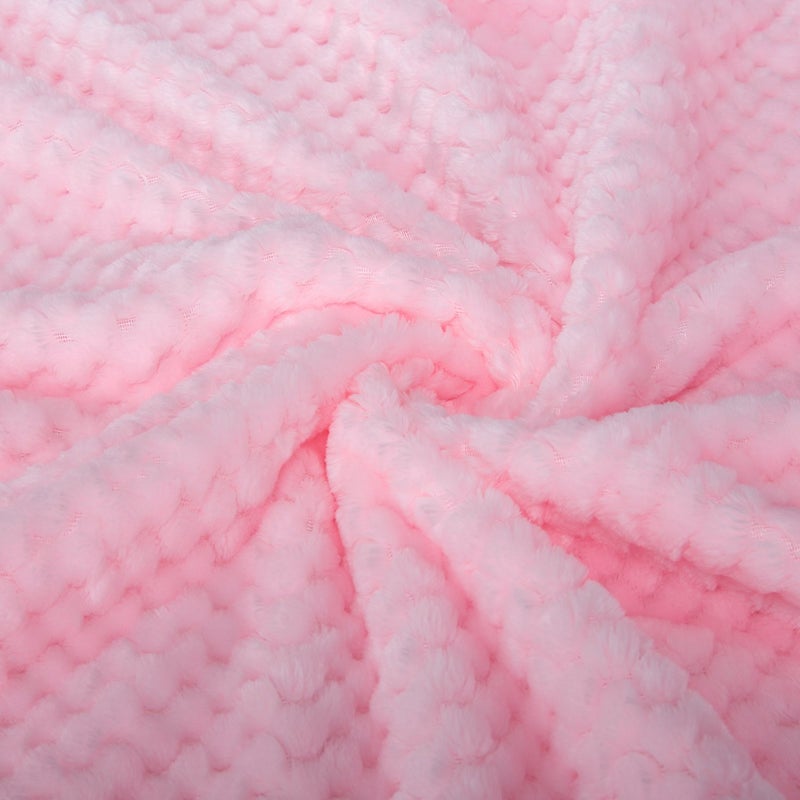 WONDER MIRACLE Fuzzy Blanket or Fluffy Blanket for Baby, Soft Warm Cozy Coral Fleece Toddler, Infant or Newborn Receiving Blanket for Crib, Stroller, Travel, Decorative (28Wx40L, XS-Baby Pink) - Image 4