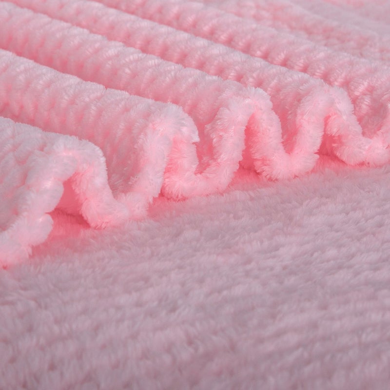 WONDER MIRACLE Fuzzy Blanket or Fluffy Blanket for Baby, Soft Warm Cozy Coral Fleece Toddler, Infant or Newborn Receiving Blanket for Crib, Stroller, Travel, Decorative (28Wx40L, XS-Baby Pink) - Image 5