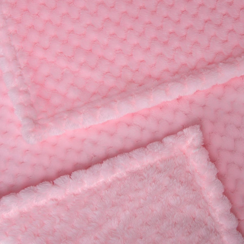 WONDER MIRACLE Fuzzy Blanket or Fluffy Blanket for Baby, Soft Warm Cozy Coral Fleece Toddler, Infant or Newborn Receiving Blanket for Crib, Stroller, Travel, Decorative (28Wx40L, XS-Baby Pink) - Image 3