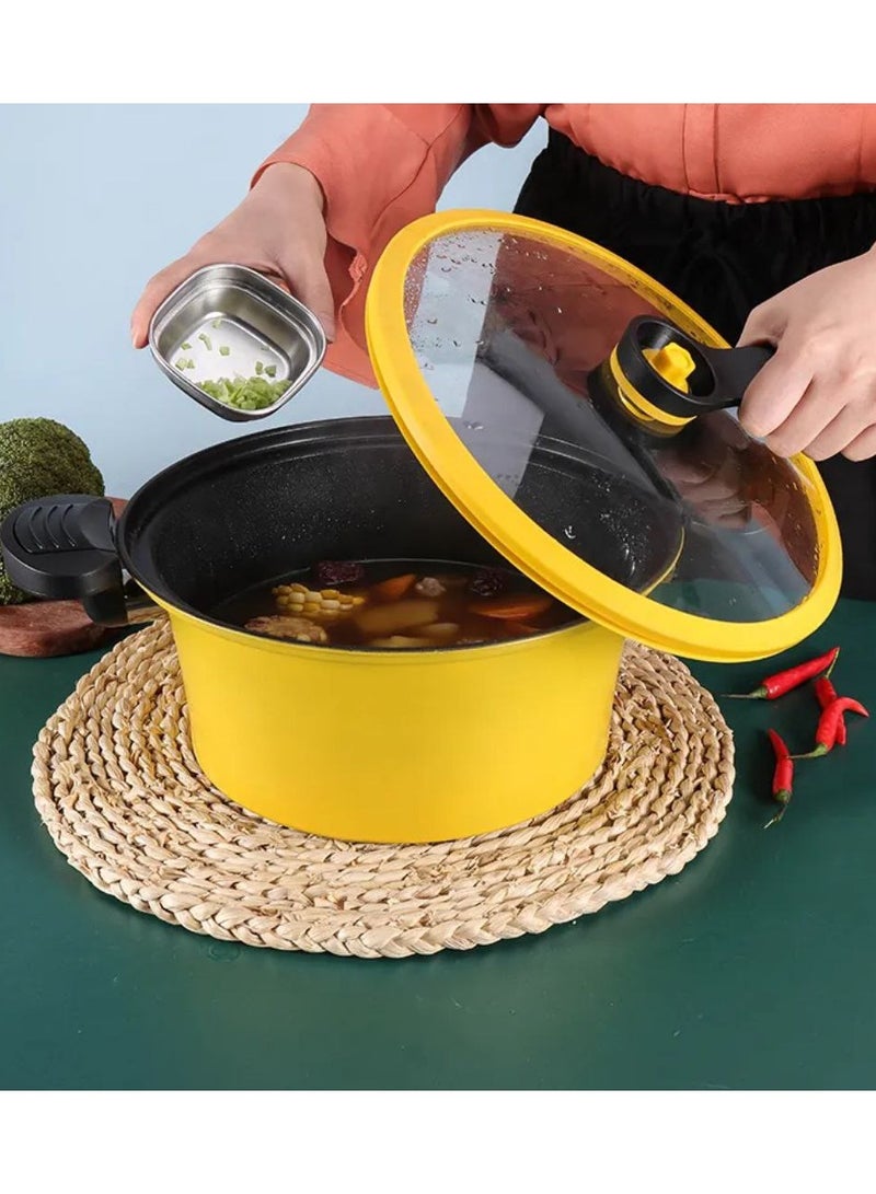 3.5L Multifunctional Small Non-Stick Pressure Cooker for Quick Soup Medium Size 22cm - 3L Multicolor - Image 3