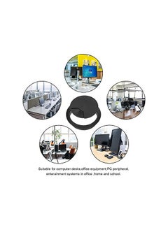 PROMASS 8 Pack 80mm Plastic Desk Cable Grommets, Black Wire Organizer Caps, Round PC Computer Port Cable Hole Cover Plug Bushings, Perfect for Hide Data Cords in Office Desk, TV Stands, Tabletops and More  - Image 5