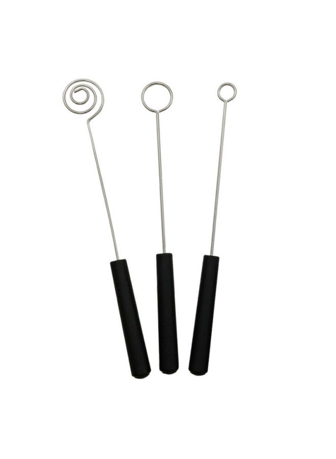 304 Stainless Steel Chocolate Fork Cheese Hot Pot Fork Kitchen Oven Dip Fork Cheese Fork Fruit Fork Baking Gadget-Color:Spiral - Image 4
