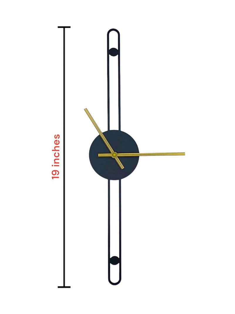 POSHIO® POSHIO Nordic Minimalist Gold Needle Metal Wall Clock for Home and Office- Wall Decor, Wall Clock for Home Stylish Latest (19 X 3.9 inches) - Image 3