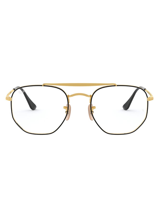 Ray-Ban Unisex Full Rim Irregular Shape Eyeglasses RX3648V - Lens Size: 54mm - Gold - Image 1
