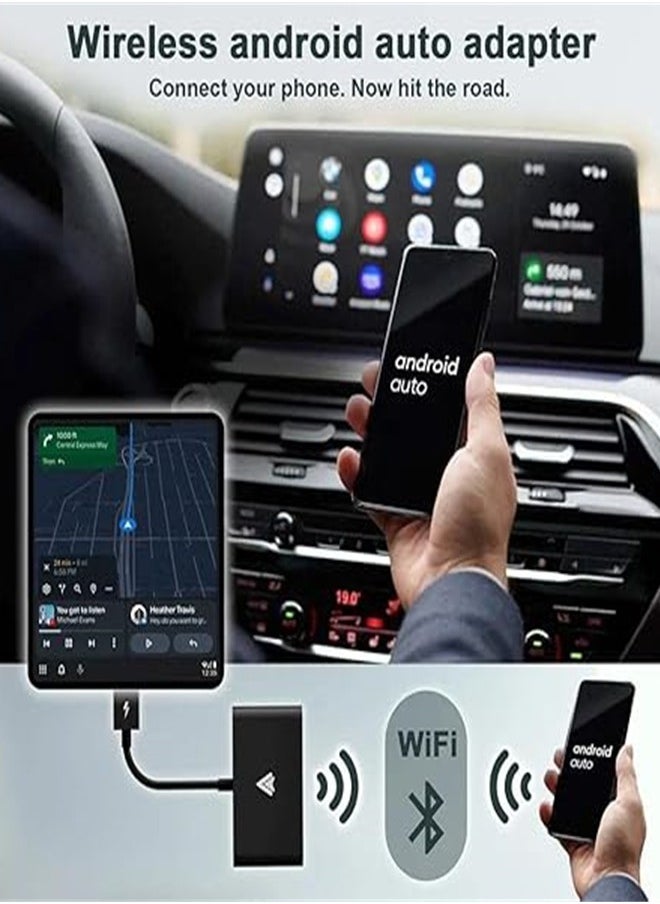 Generic - Wireless Carplay Adapter for iPhone, Dongle Adapter Converts Wired Carplay to Wireless, 5GHz WiFi Bluetooth 5.0, Compatible with 2015+ Cars. (Supports iOS 10-16) black - Image 1