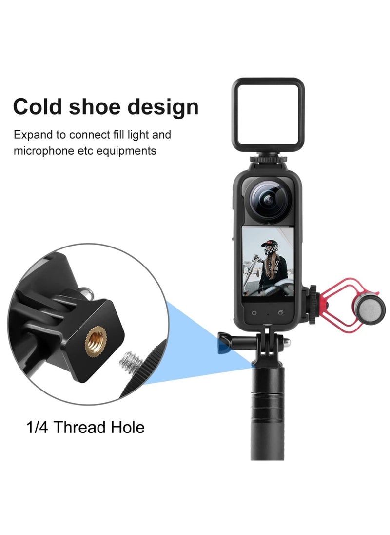 Y&D Cold Shoe PC Plastic Protective Frame with Adapter Mount & Screw for Insta360 X3 Anti-Scratch Camera Accessories  - Image 3