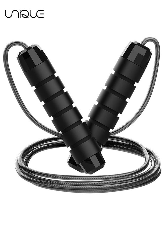 Unique Jump Rope, Tangle-Free Rapid Speed Jumping Rope Cable with Ball Bearings for Women, Men, and Kids, Adjustable Steel Jump Rope Workout with Foam Handles for Fitness, Home Exercise  - Image 1