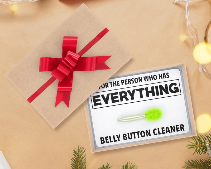 Jergrim Funny Gifts Belly Button Lint Brush, Christmas Gag Gifts for Adults, Men, Women, Boyfriend, Husband, White Elephant, Secret Santa, Prank Gift for Person who has Everything (Green/Kraft) - Image 5