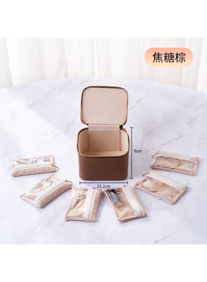 New Waterproof And Dustproof elry Box Portable elry Storage Box elry Necklace Ring Multifunctional Storage Box