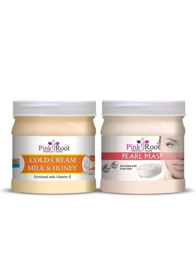 Pink Root Pink Root Milk & Honey Cold Cream 500ml with Pearl Mask 500ML  - Image 1