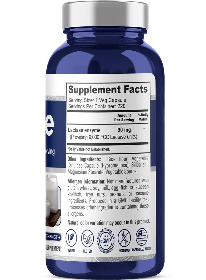 NusaPure Lactase Enzyme, Vegan, Non-GMO, 9000 FCC, 220 Veg Capsules - 220 Servings - Image 3
