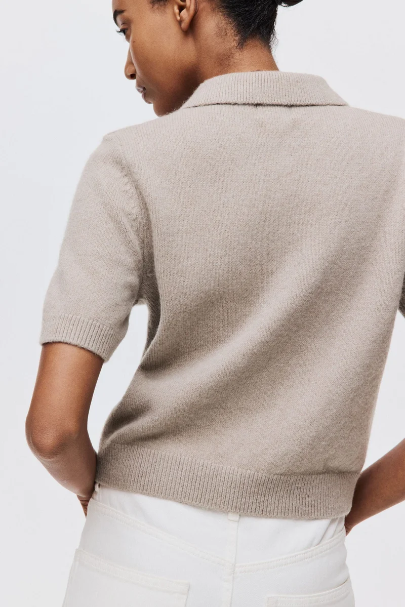 H&M Short-sleeved collared cardigan