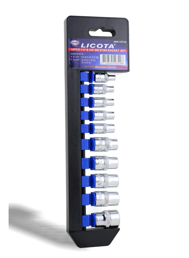 LICOTA 1 4 &3 8 Inch Torx Socket Set 10P Abs-12110 - Image 1