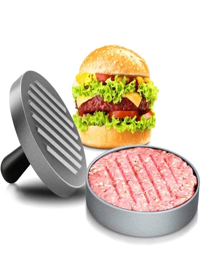 THW® Tikki Patty Burger Grill Press | Aluminum Patty Maker Mold for Homemade Burgers | 4.5” Diameter, Non-Stick, Adjustable Thickness | Ideal for Burgers, Cakes & Appetizers | Manual Burger Press - Image 3