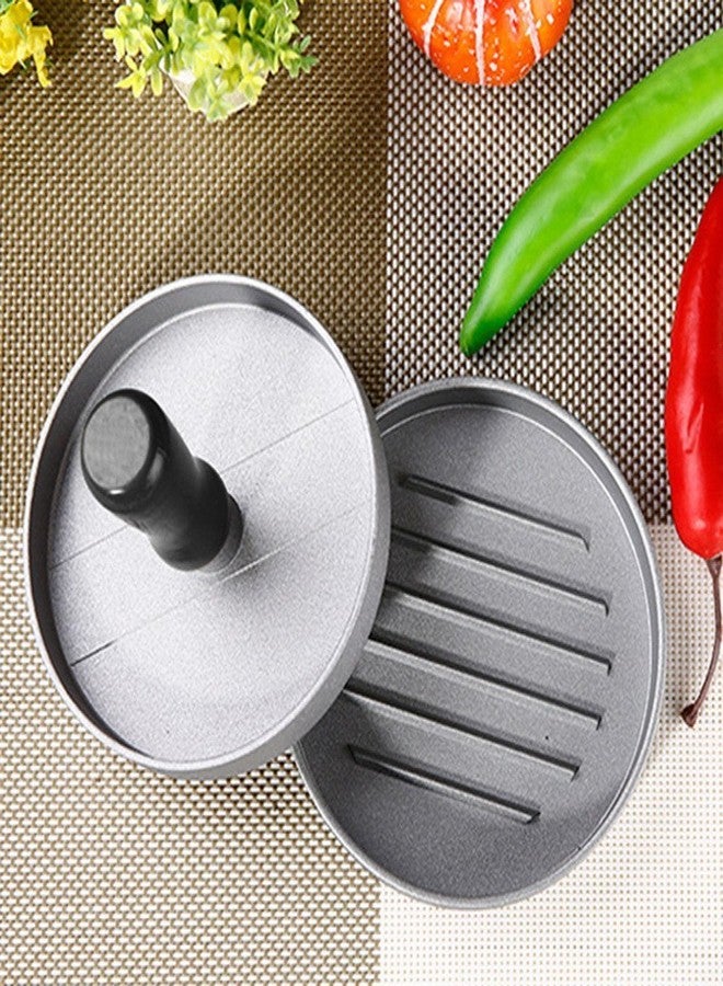 THW® Tikki Patty Burger Grill Press | Aluminum Patty Maker Mold for Homemade Burgers | 4.5” Diameter, Non-Stick, Adjustable Thickness | Ideal for Burgers, Cakes & Appetizers | Manual Burger Press - Image 2