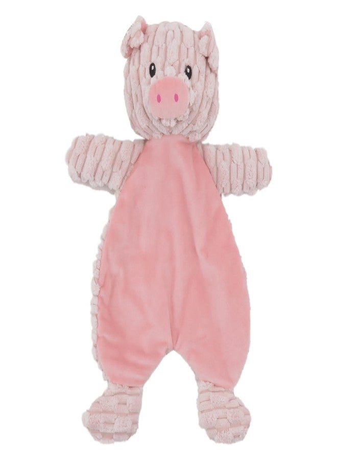 Linzy Plush Flat Crinklez Pig Dog Toy, Soft Squeaky Chew Toy for Small Medium Large Dogs, Pink Interactive Pet Toy, 12 Inch - Image 1