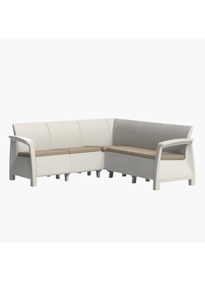 Home Box Savana 5 - Seater Outdoor L - Shape Sofa With Coffee Table And Cushions  - Image 3