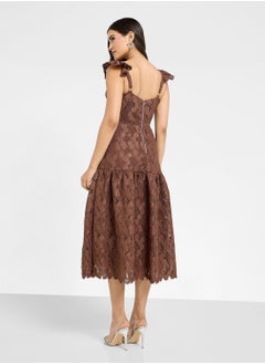 Just Me Sweetheart Neck Lace Detailed Dress  - Image 2