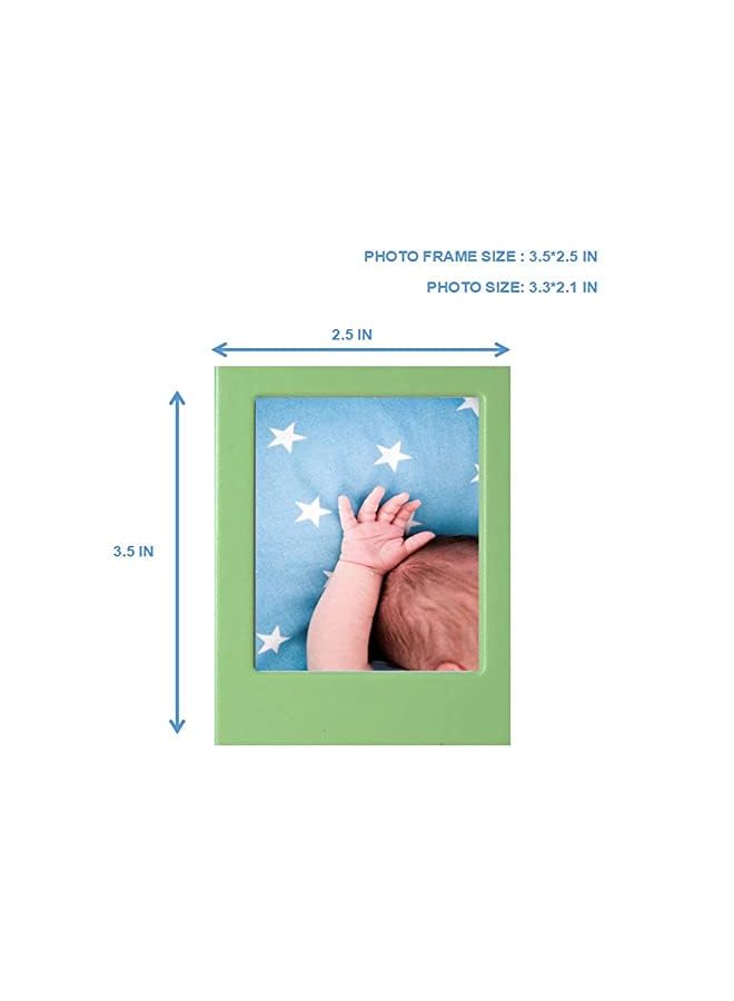 KASTWAVE Photo Picture Frame, 10 Pack DIY Mini Table Photo Frame, Fridge Magnetic Photo Frame for Office Cabinet Fridge Locker - Image 3