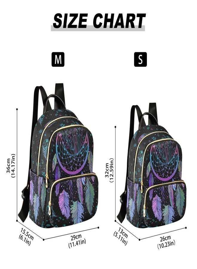PJGINUIUA Women Fashion Backpack Purse Casual Lightweight Travel Shoulder Bag Dreamcatcher Rucksack Ladies Bag, Medium - Image 4