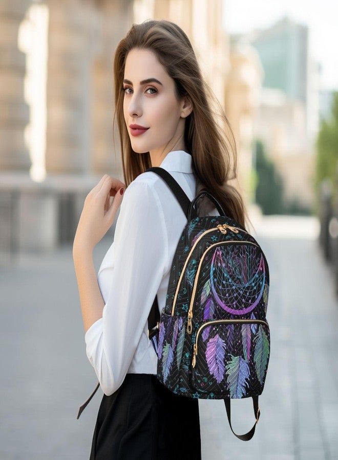 PJGINUIUA Women Fashion Backpack Purse Casual Lightweight Travel Shoulder Bag Dreamcatcher Rucksack Ladies Bag, Medium - Image 2