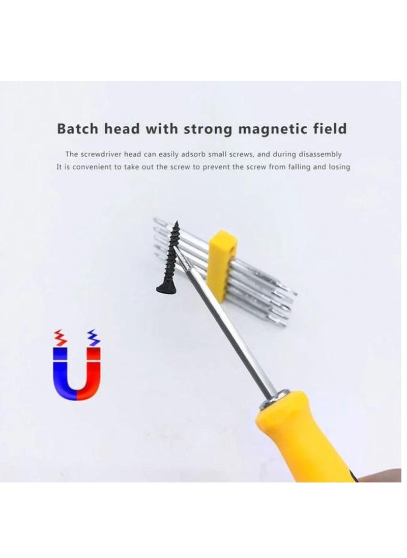 XIKKART XIKKART Tool Kit 6 in 1 Precision Screwdriver Set Multi Repair Screwdriver Tool Kit S2 Steel Bits 2 sides Total 12 types Repair Tool Kit for Mobiles Laptops Electronics SmartphonePhoneCamera  - Image 2