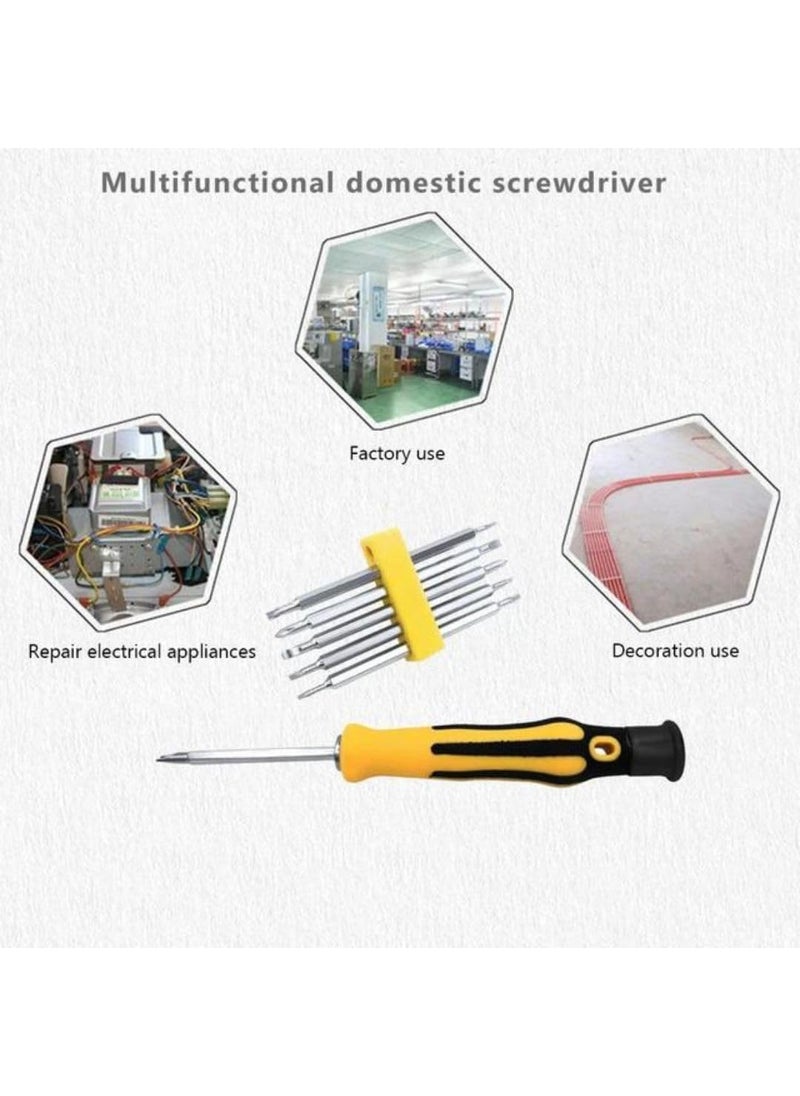 XIKKART XIKKART Tool Kit 6 in 1 Precision Screwdriver Set Multi Repair Screwdriver Tool Kit S2 Steel Bits 2 sides Total 12 types Repair Tool Kit for Mobiles Laptops Electronics SmartphonePhoneCamera  - Image 4