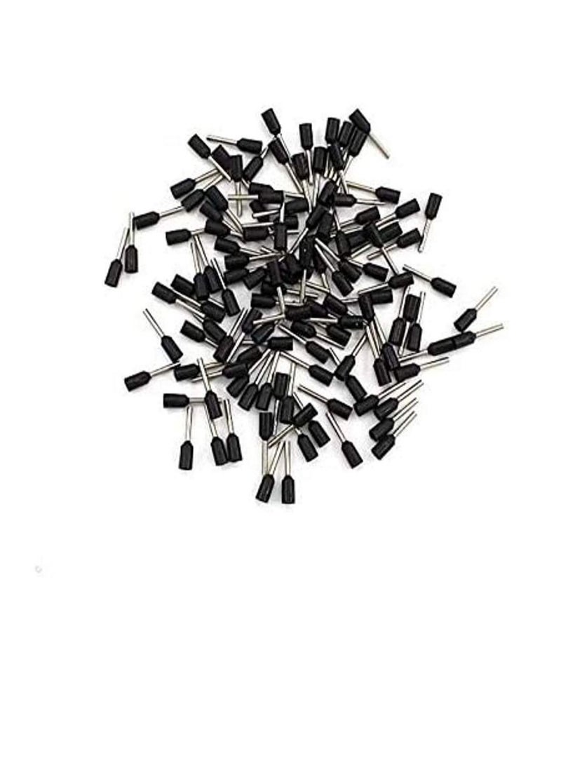 Insulated Ferrules Terminal Block Cord End Wire Tubular Connector, Electrical Crimp Cable Lugs, Terminal Cable Crimp Cable Sleeve for Wire Connection (Pack of 100) (0.75mm - E7508, Black) - Image 3