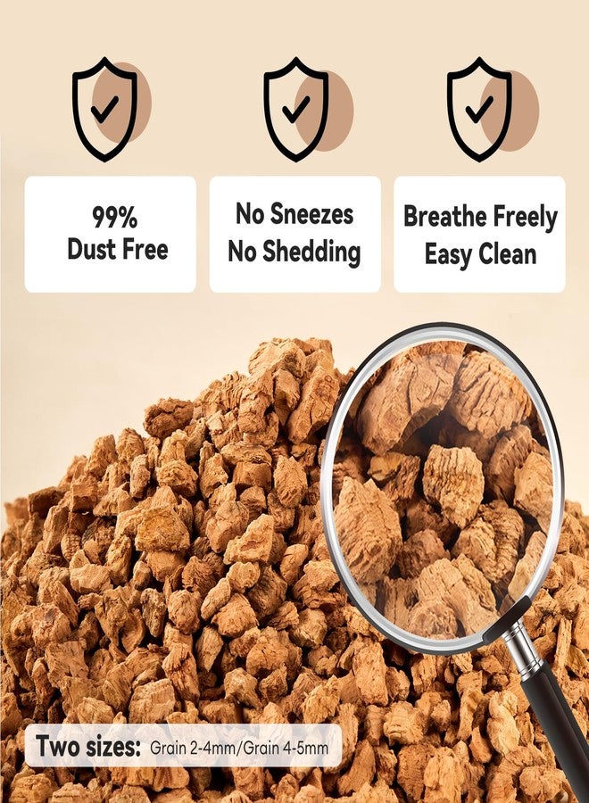 BUCATSTATE Cork Bedding 5L, Natural Hamster Bedding Odor Control for Dwarf Syrian Hamsters, Gerbils, Mice, Low-dust Hamster Substrate with Paper Hideout Box (Grain 2-4mm) - Image 2
