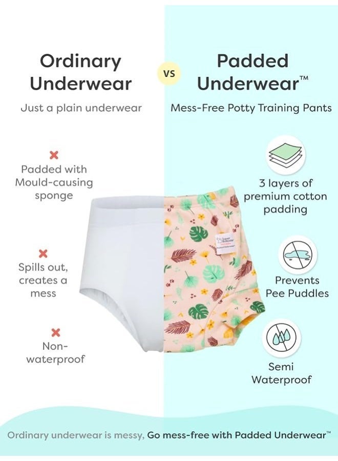 superbottoms Padded Underwear for Babies and Toddlers | Potty Training Pants for Mess-Free Diaper-Free time | Prevents Pee Puddles, 3 Layers of Premium Cotton Padding (No Sponge), 2-3 Year, Pack of 3 - Image 4