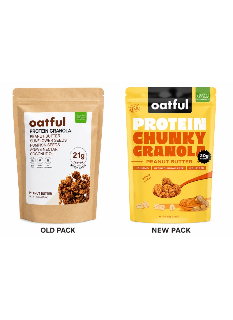 Oatful Organic Peanut Butter Protein Granola  Bag - Image 3