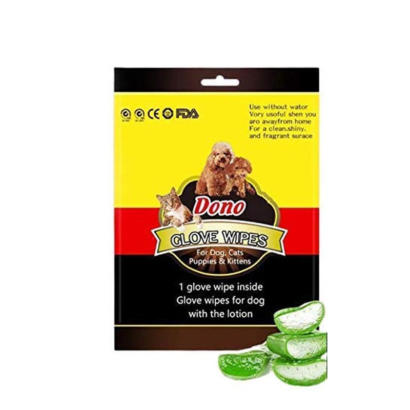 Dono Glove Wipes for Dogs and Cats, Pack of 12 pcs - Image 1