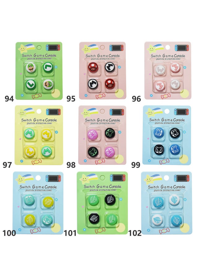 general Nintendo Switch Silicone Rocker Protective Cap Cartoon Rocker Cap Ns Controller Rocker 4 Pack Customized Combination-product Color:Coal Briquettes + Chinchilla - Image 3