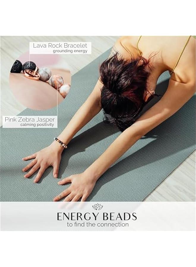 Arabest Lava Rock Beaded Diffuser Bracelet for Women with Lavender Essential Oil, 18K Gold-Plated Charm Soothing Crystal Beads Boho Stretch Bracelet for Aromatherapy, Birthday and Valentine’s Day Gift for Her  - Image 5