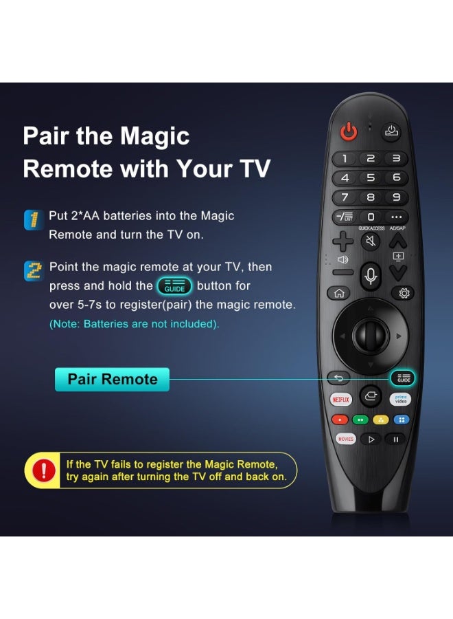 Magic-Remote for LG-Smart-TV-Remote, Replacement Voice Remote for LG Nanocell UHD OLED LED LCD HD TV - Image 5
