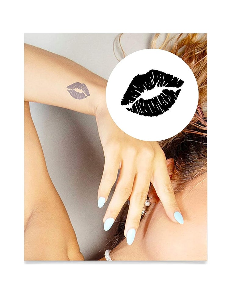inkbox Inkbox Temporary Tattoos, Semi-Permanent Tattoo, One Premium Easy Long Lasting, Water-Resistant Temp Tattoo with For Now Ink - Lasts 1-2 Weeks, Amor, 2 x 2 in 