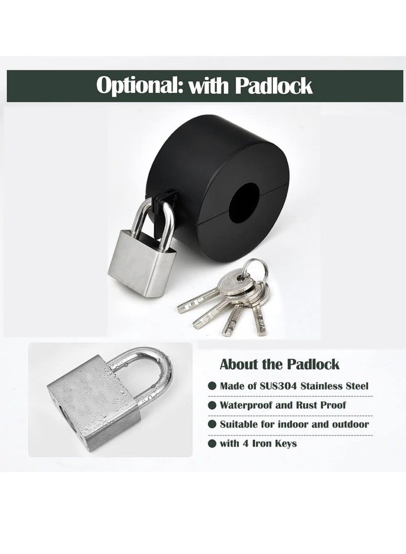 قفل مقبض الباب، جهاز قفل مقبض الباب، تعطيل مقبض الباب/الصنبور/الصمام، غطاء واقي لمقبض الباب للأطفال يمنع تشغيل المقبض (مع قفل مفاتيح) - Image 3