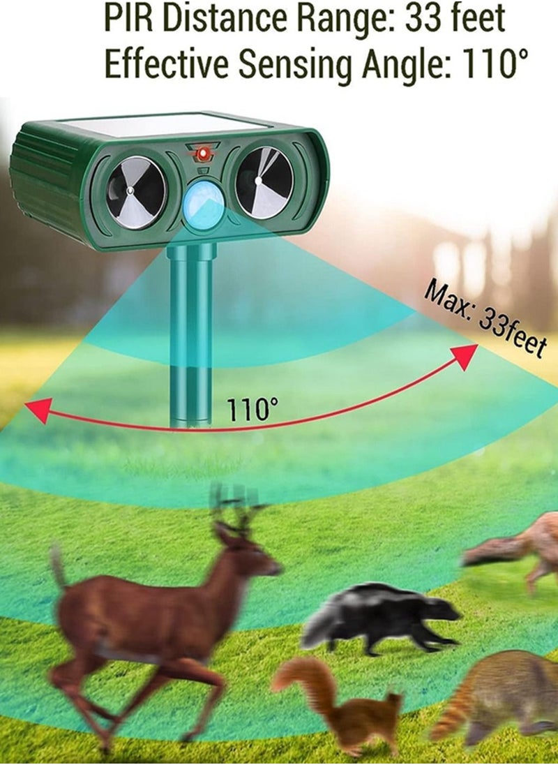 URbazaar Solar Animal Repeller, Ultrasonic Animal Repeller with Motion Sensor and Flashing Light, Mouse Bird Dog Snake Cat Repellent, IPX4 Waterproof Animal Deterrent Devices Outdoor for Yard Garden Doorway  - Image 3